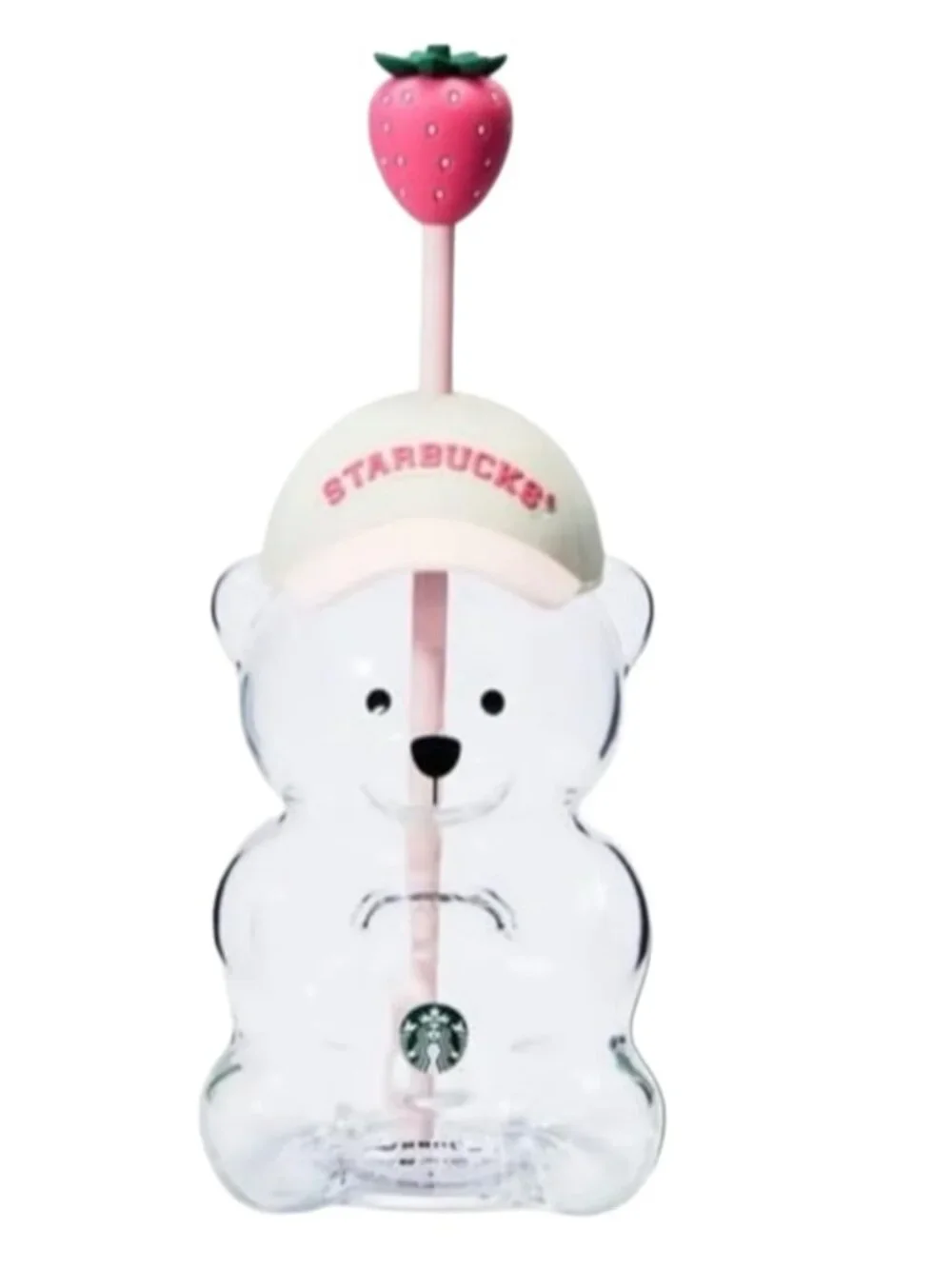 2026 Starbucks Limited Edition Pink Bearista Glass Cup 20oz Strawberry